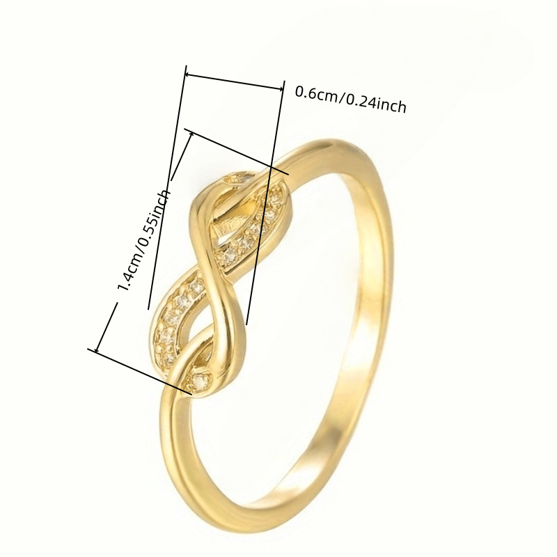 Women's Infinity Knot Promise Ring with Plated Synthetic Zirconia